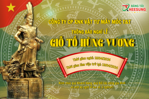 Công ty T&T thông báo lịch nghỉ lễ Giỗ Tổ Hùng Vương 10/3