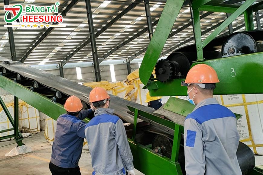 băng tải Heesung chở gạo