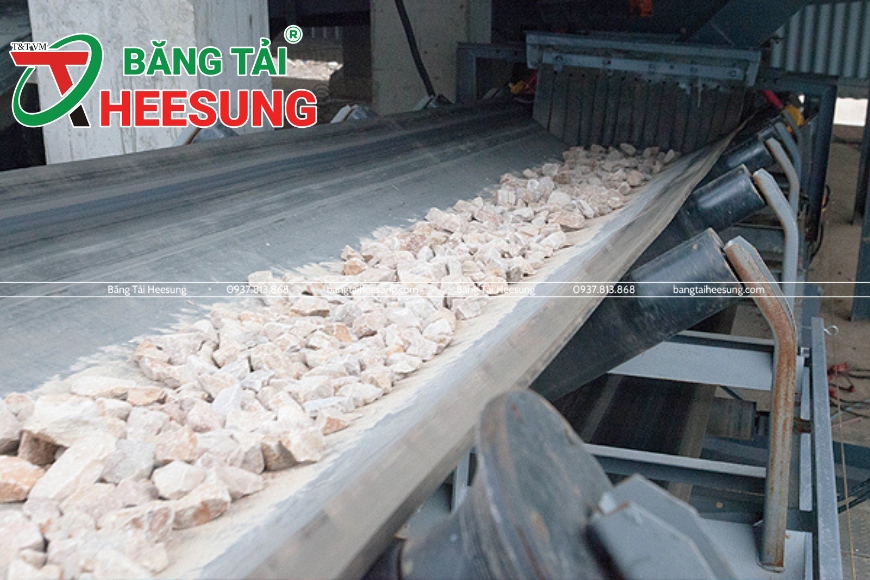 băng tải cao su Heesung tải đá