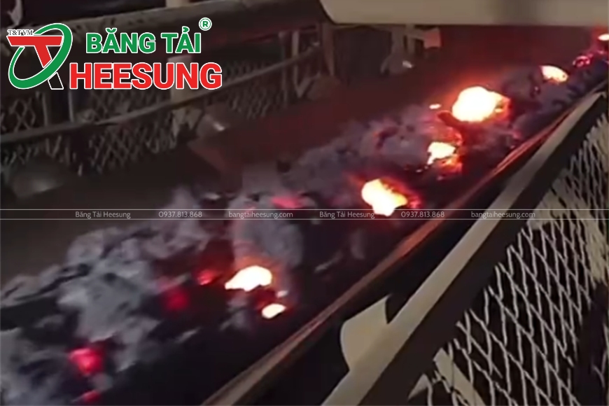 băng tải cao su kháng cháy