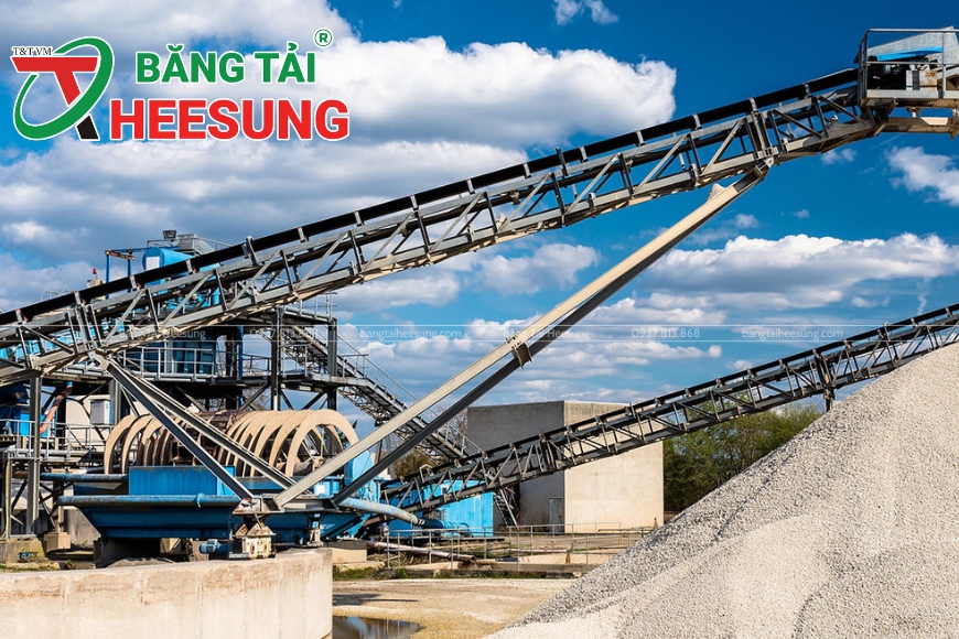 băng tải Heesung trong khai thác đá