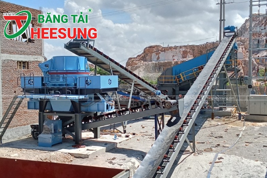 băng tải bố vải chở xi măng