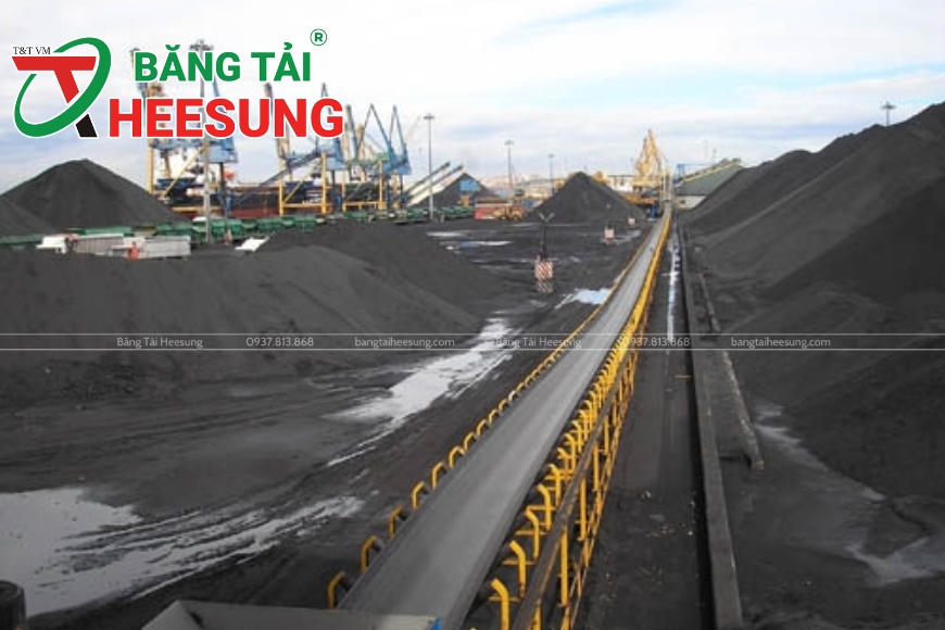 băng tải Heesung trong khai thác than