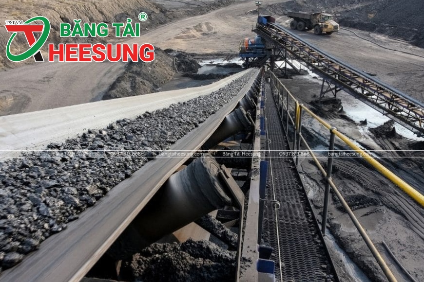 băng tải Heesung trong ngành khai thác đá