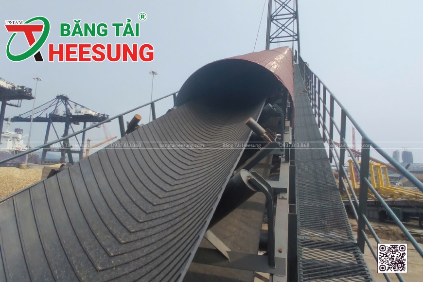 băng tải cao su gân V Heesung