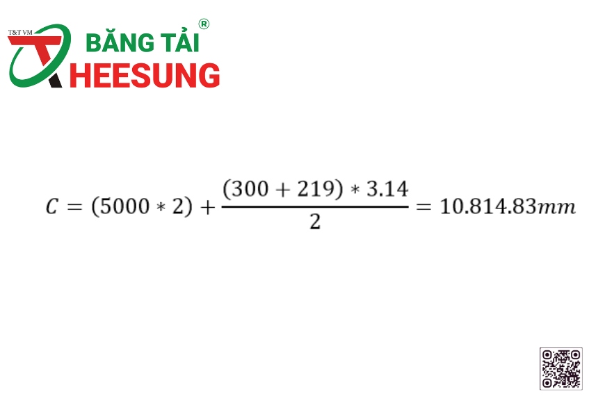 ví dụ tính chu vi băng tải