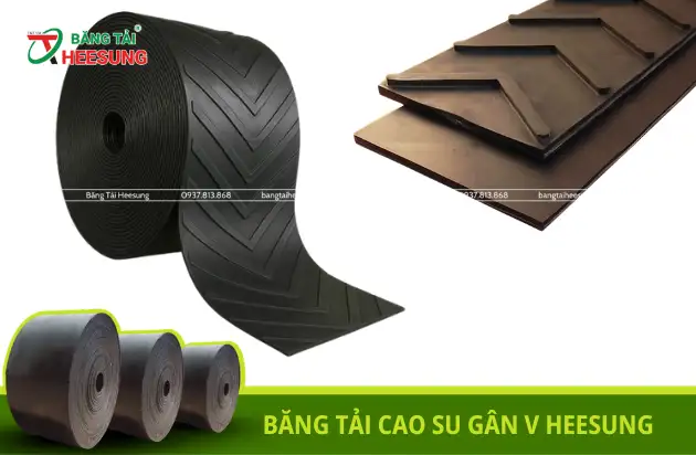 băng tải cao su gân V