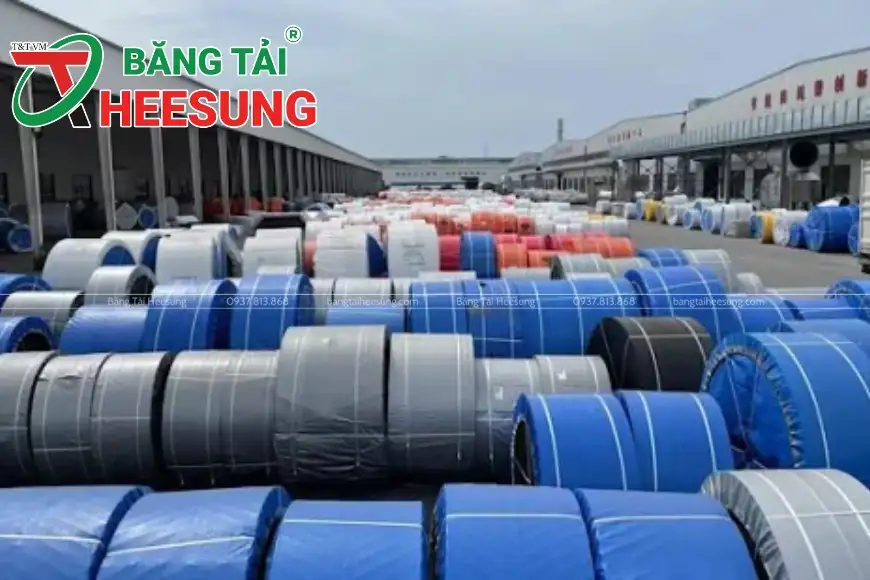 băng tải cao su tại nhà máy Trung Quốc
