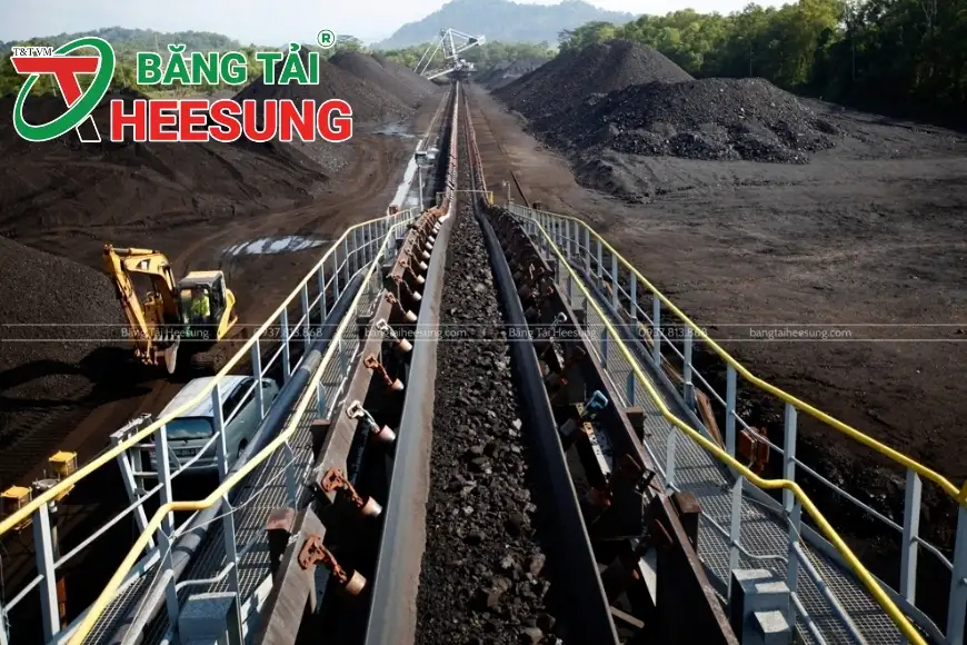 tạo lòng máng của băng cáp thép