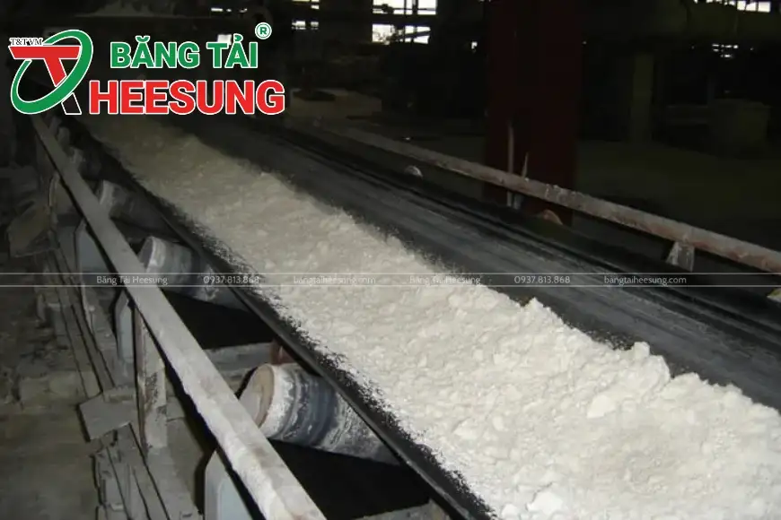 băng tải bố vải EP vận chuyển bột đá