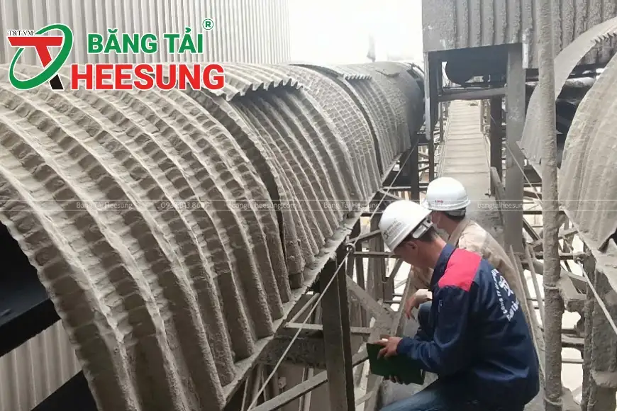 băng tải cho nhà máy xi măng