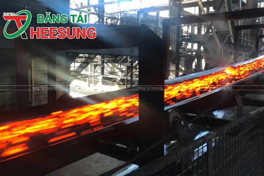 băng tải kháng cháy dùng trong hầm lò