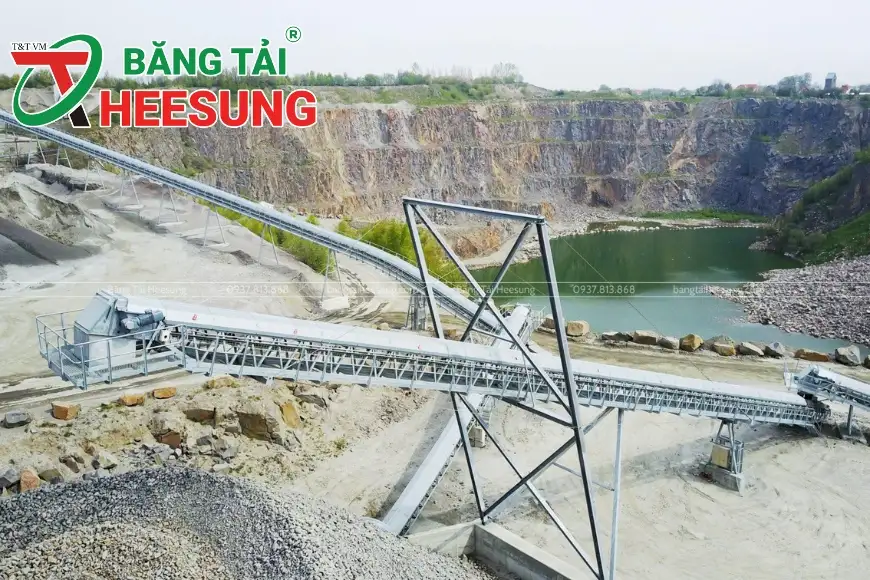 băng tải ngành khai thác khoáng sản