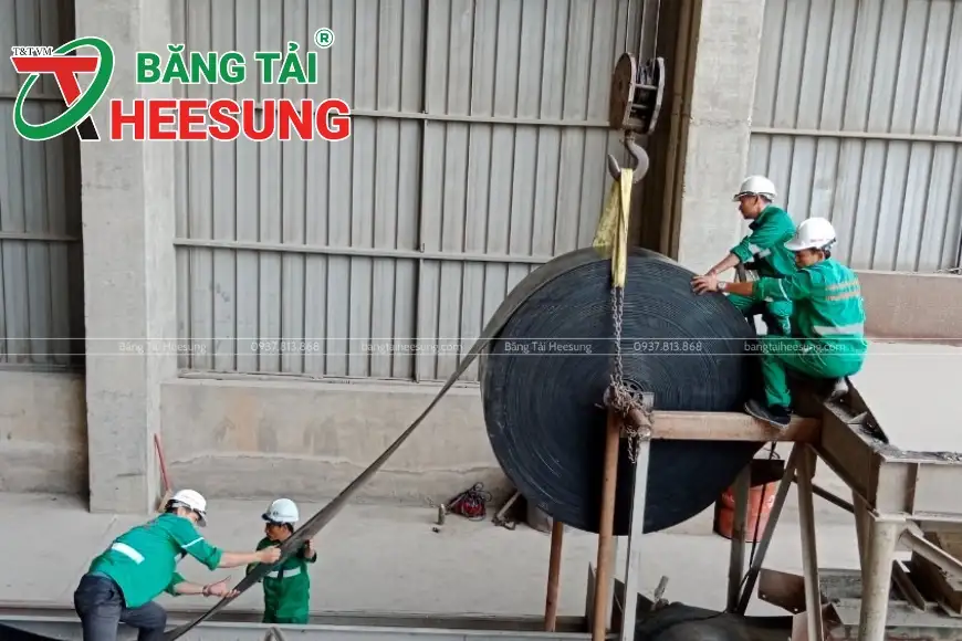 băng tải tải lúa gạo
