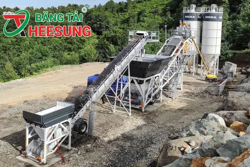 vận chuyển vật liệu ở độ dốc