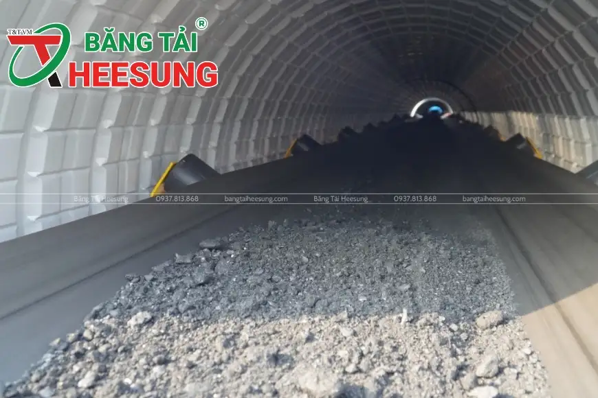 băng tải Heesung cho nhà máy đá