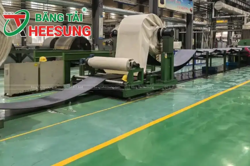 Quy trình sản xuất băng tải cao su
