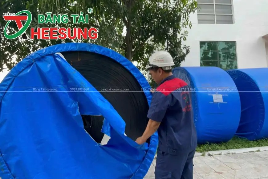băng tải chịu nhiệt tại xi măng Phú Thọ