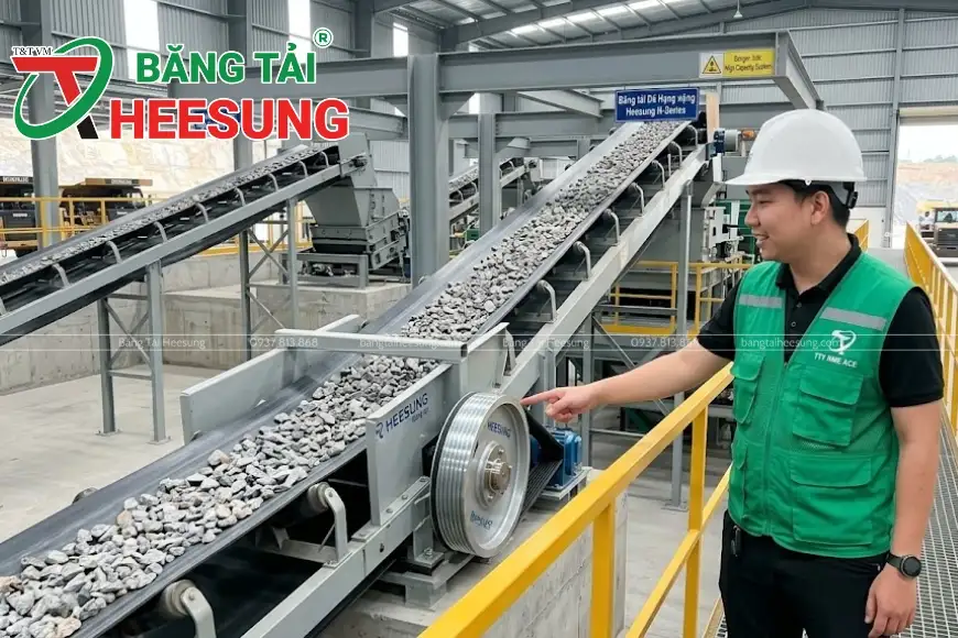 cách chọn băng tải cho ngành khai thác đá