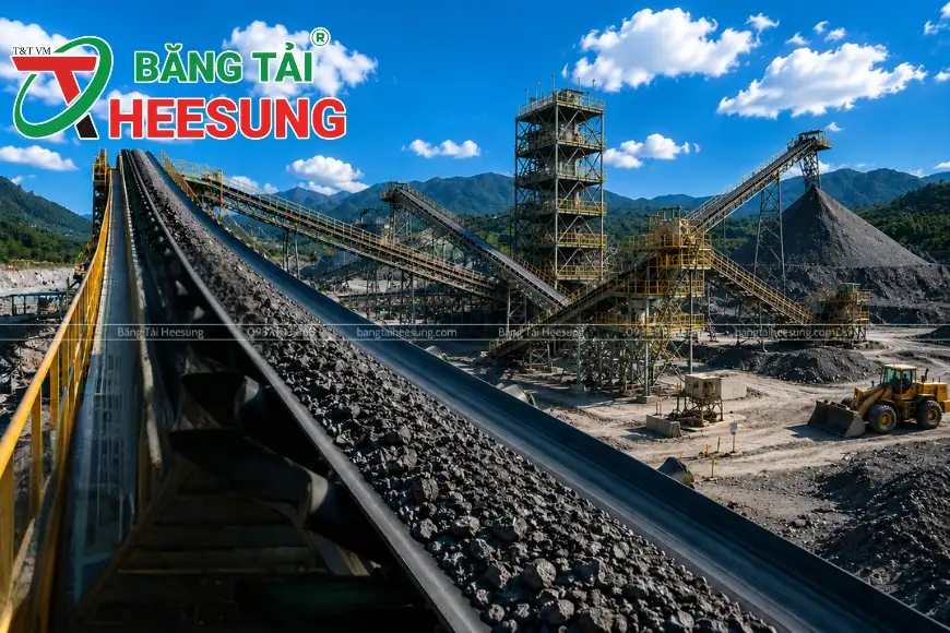 thực trạng băng tải ngành đá