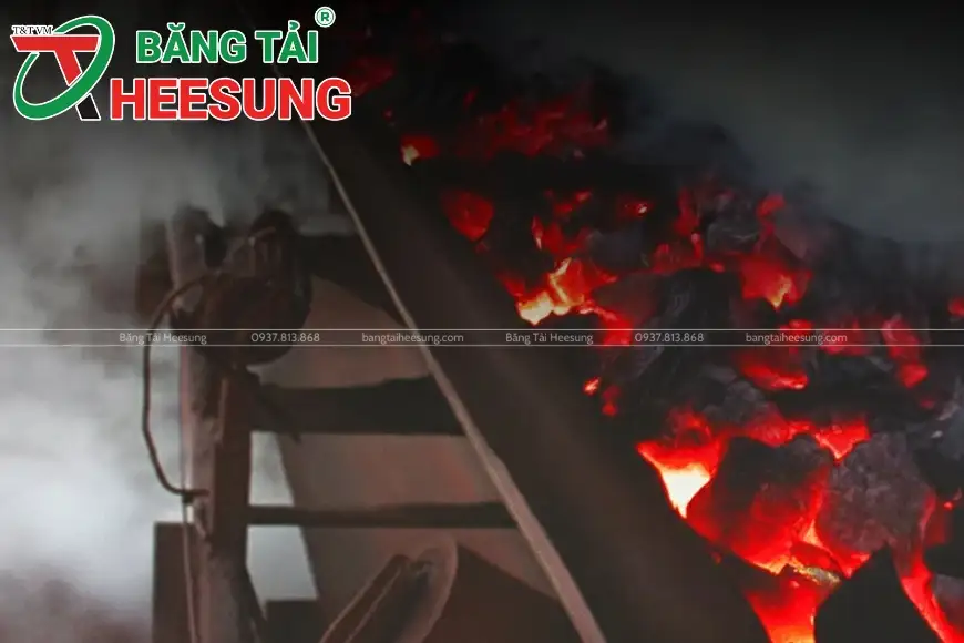 băng tải kháng cháy trong hầm lò