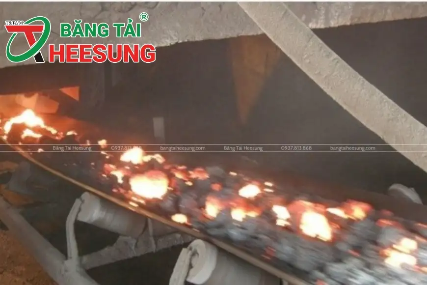 băng tải kháng cháy trong mỏ
